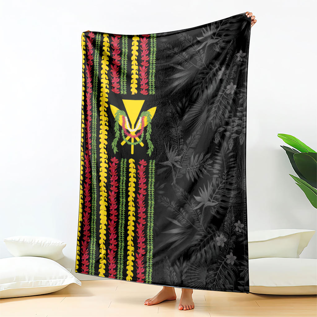 Hawaii Lei Kanaka Maoli Flag Blanket Tropical Vibes