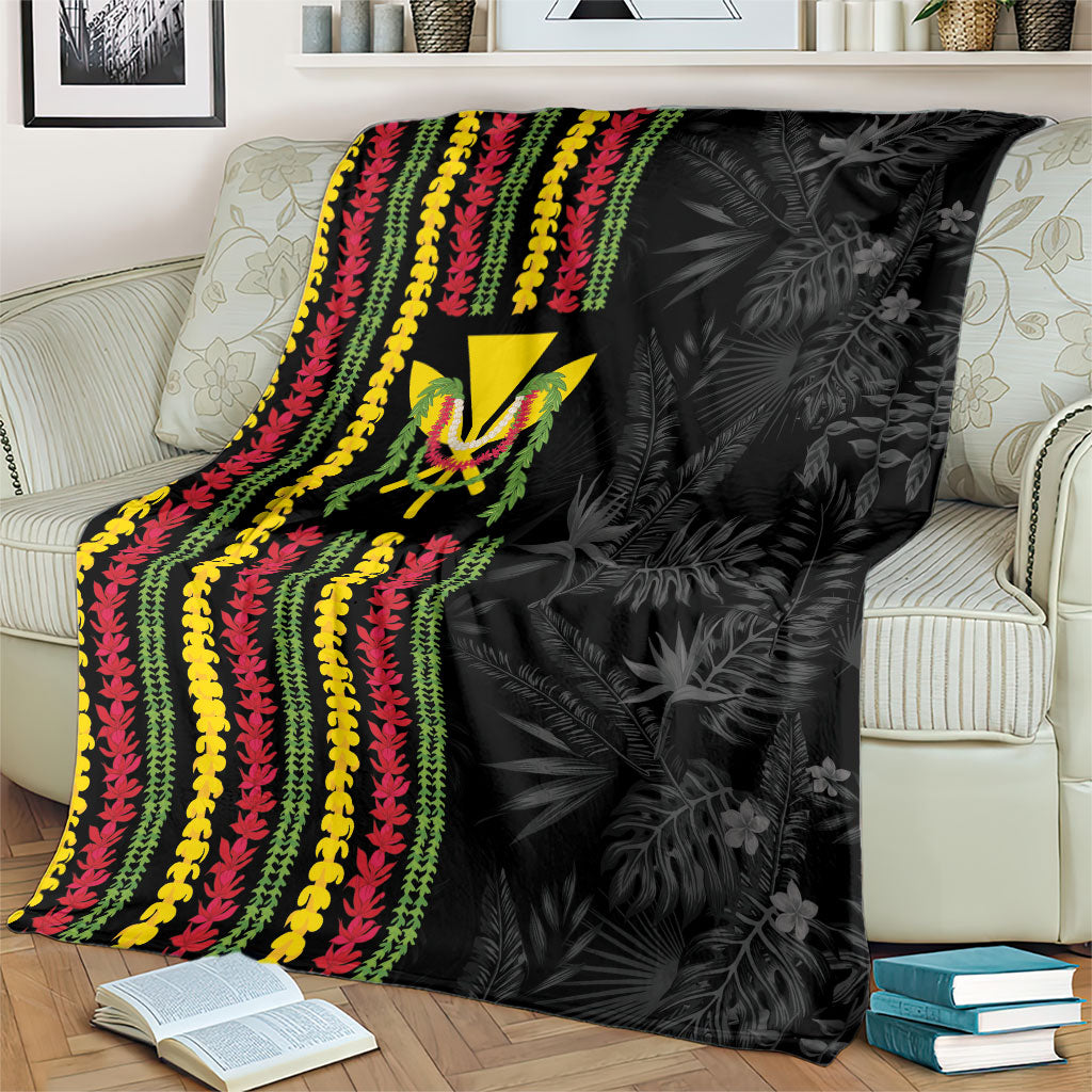 Hawaii Lei Kanaka Maoli Flag Blanket Tropical Vibes