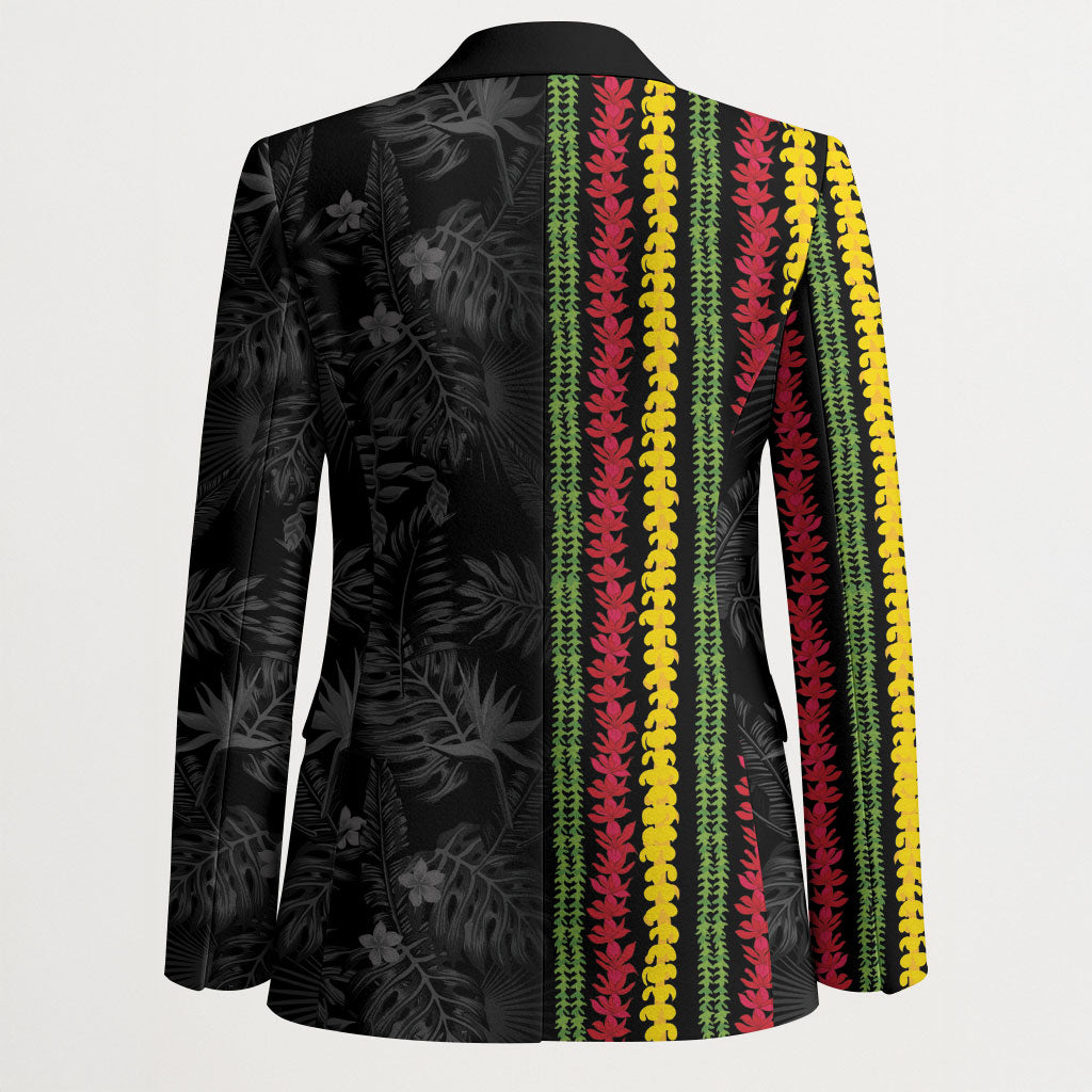 Hawaii Lei Kanaka Maoli Flag Blazer Tropical Vibes