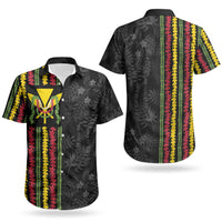 Hawaii Lei Kanaka Maoli Flag Couples Matching Puletasi and Hawaiian Shirt Tropical Vibes