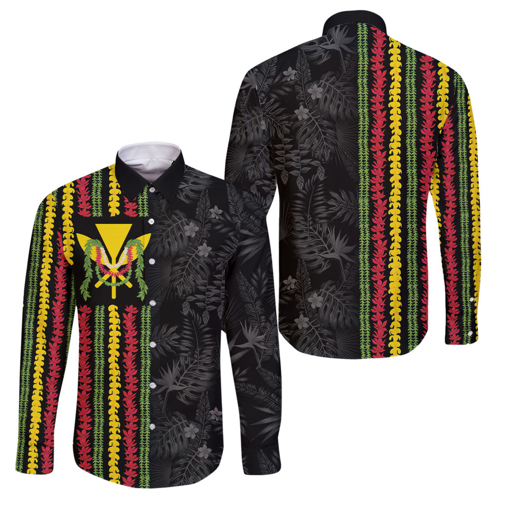 Hawaii Lei Kanaka Maoli Flag Family Matching Off Shoulder Short Dress and Hawaiian Shirt Tropical Vibes