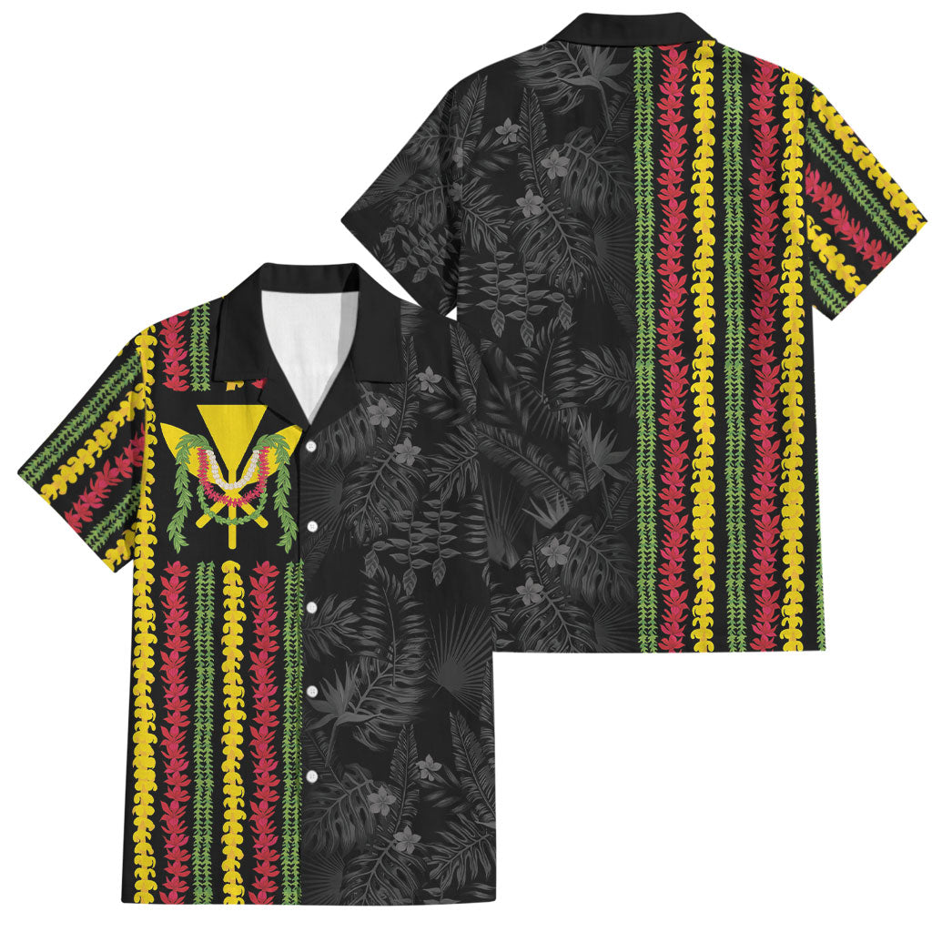 Hawaii Lei Kanaka Maoli Flag Family Matching Tank Maxi Dress and Hawaiian Shirt Tropical Vibes