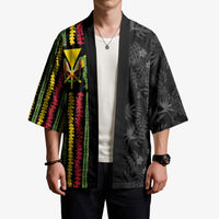 Hawaii Lei Kanaka Maoli Flag Kimono Tropical Vibes