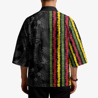 Hawaii Lei Kanaka Maoli Flag Kimono Tropical Vibes