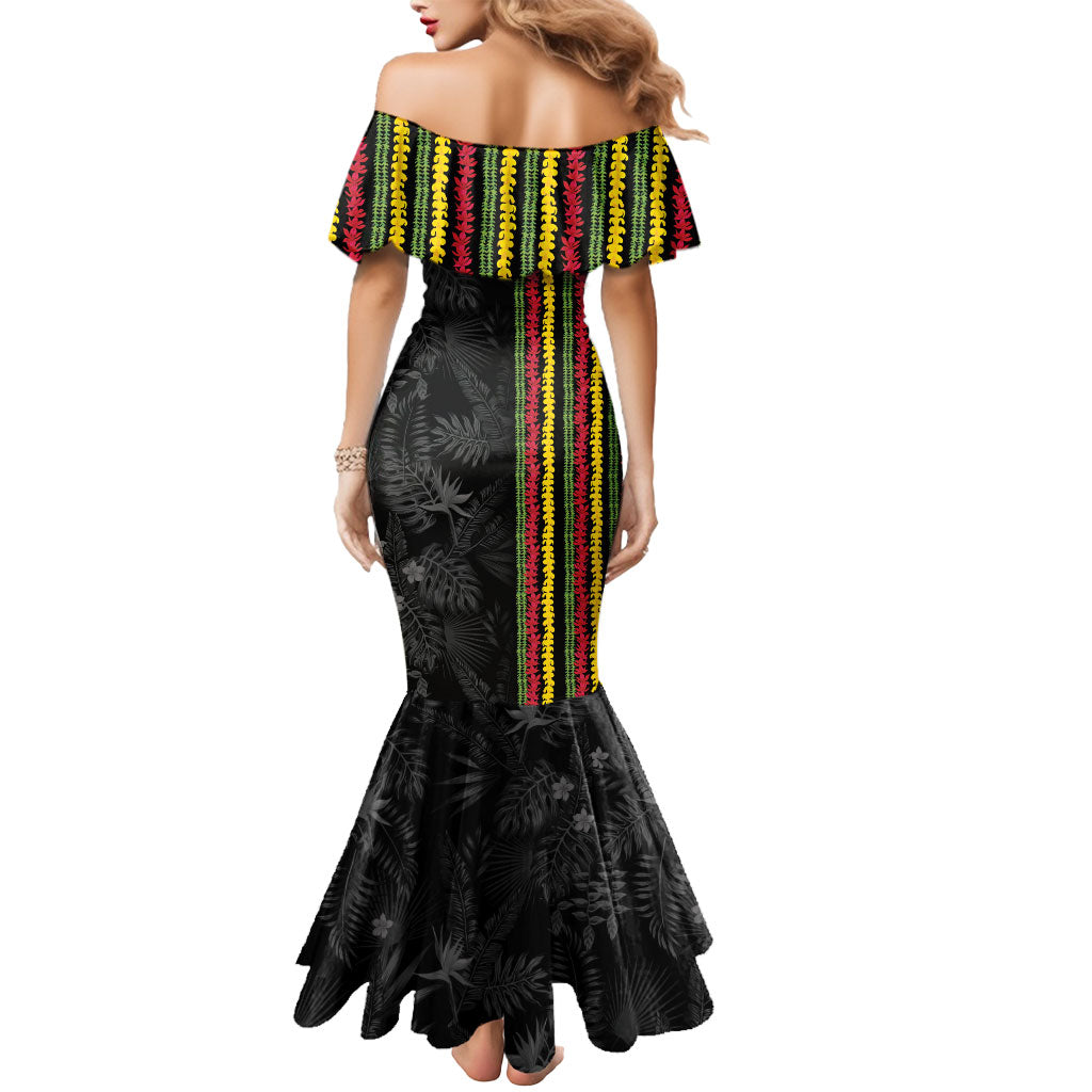 Hawaii Lei Kanaka Maoli Flag Mermaid Dress Tropical Vibes