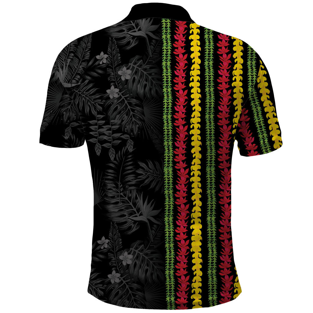 Hawaii Lei Kanaka Maoli Flag Polo Shirt Tropical Vibes