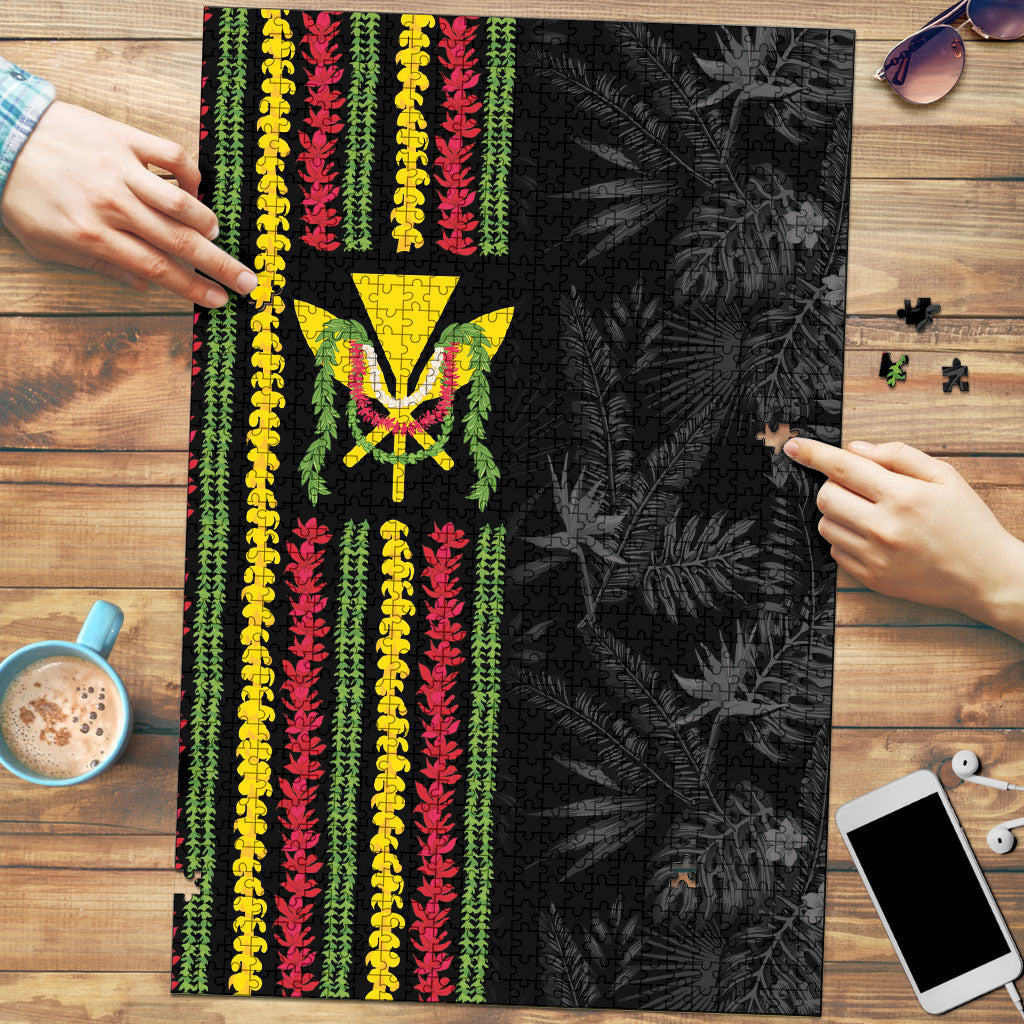 Hawaii Lei Kanaka Maoli Flag Puzzle Tropical Vibes