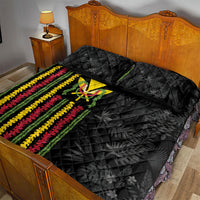 Hawaii Lei Kanaka Maoli Flag Quilt Bed Set Tropical Vibes