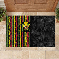 Hawaii Lei Kanaka Maoli Flag Rubber Doormat Tropical Vibes