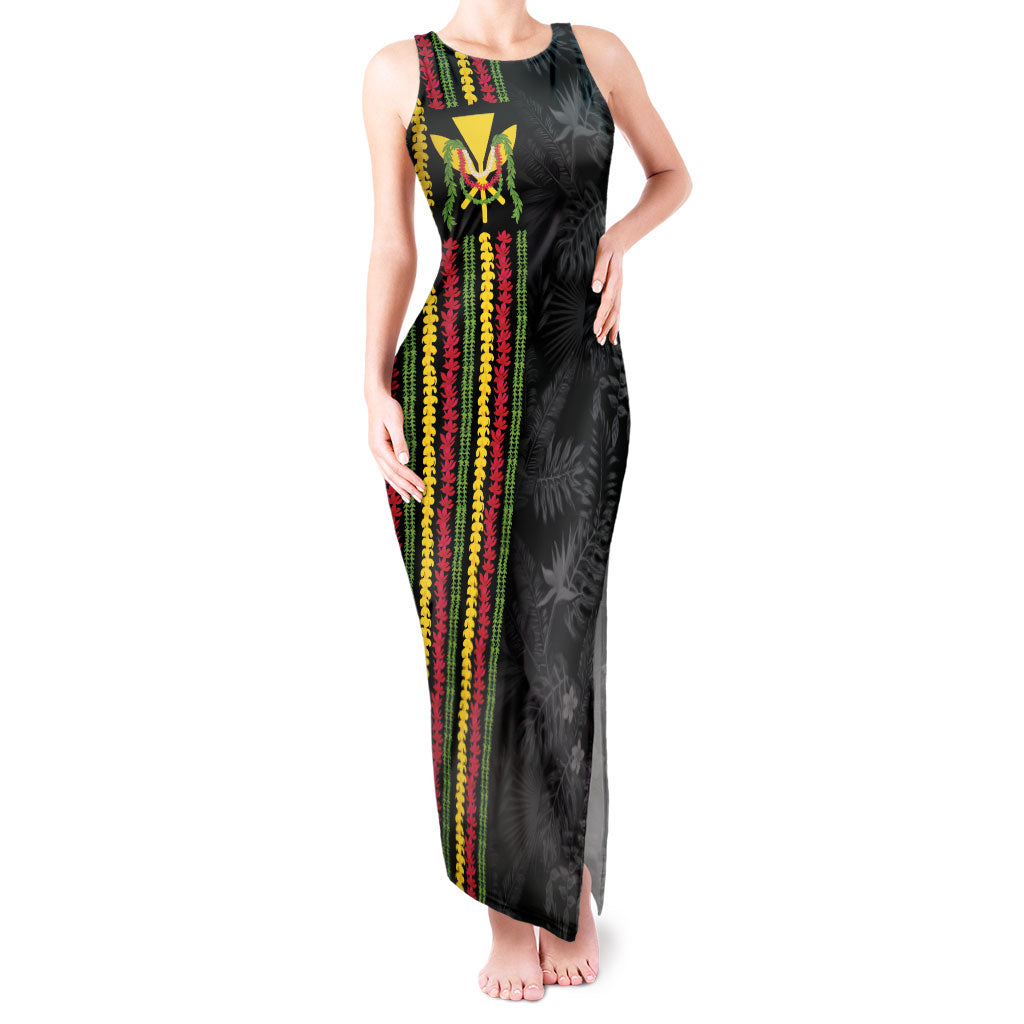 Hawaii Lei Kanaka Maoli Flag Tank Maxi Dress Tropical Vibes