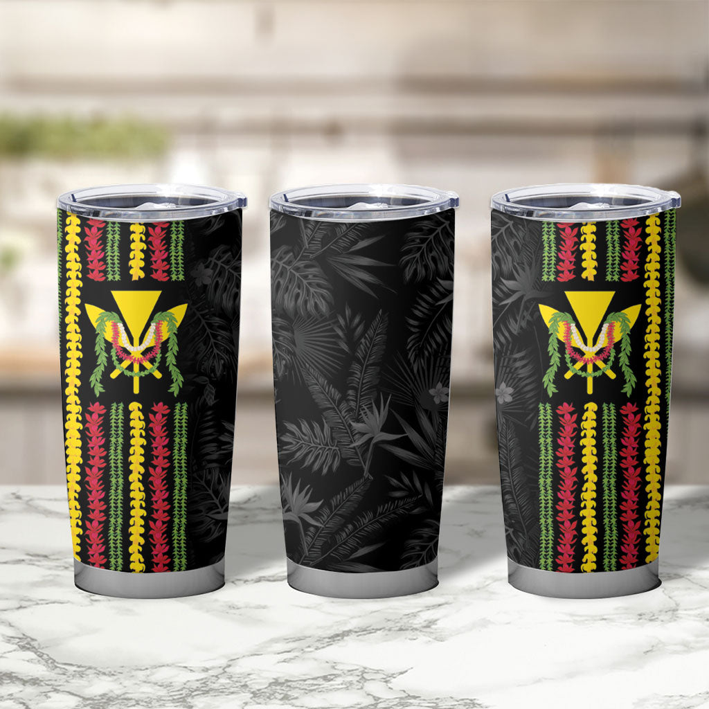 Hawaii Lei Kanaka Maoli Flag Tumbler Cup Tropical Vibes
