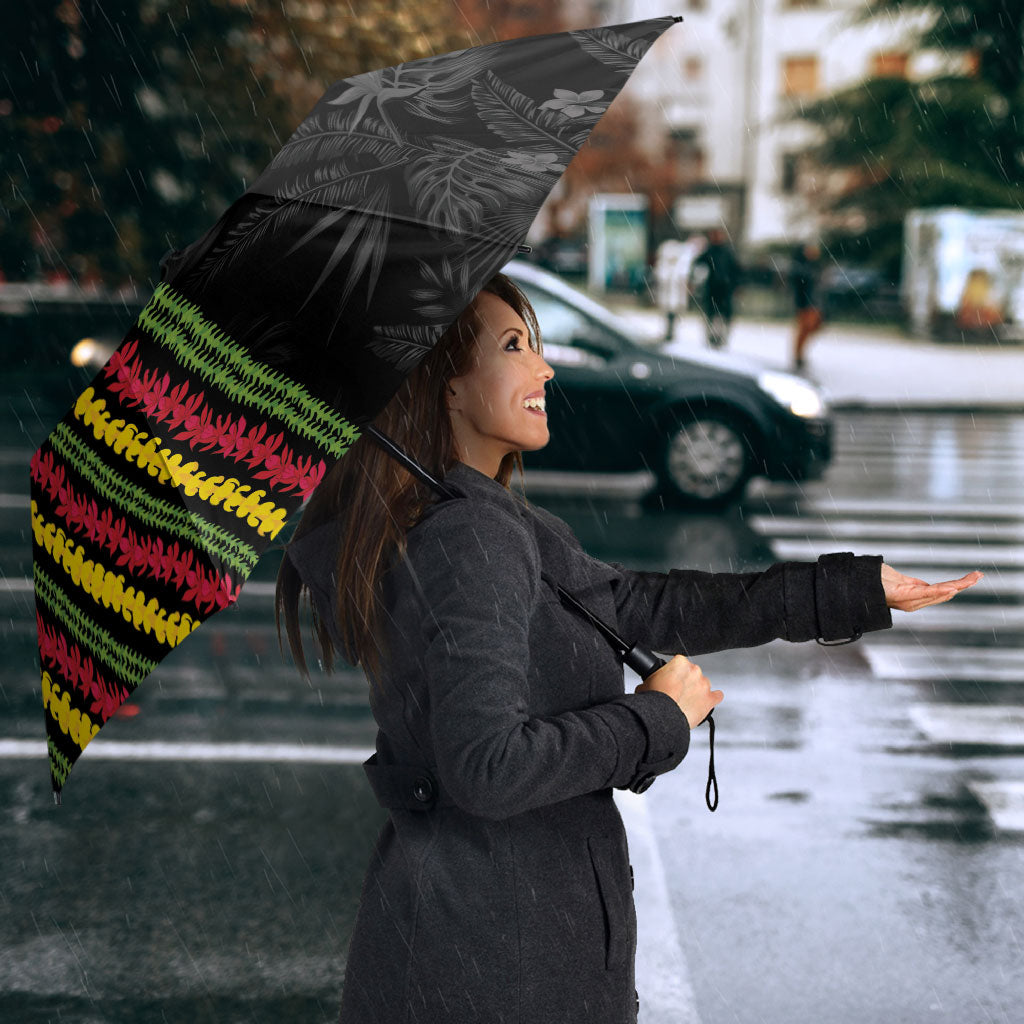 Hawaii Lei Kanaka Maoli Flag Umbrella Tropical Vibes