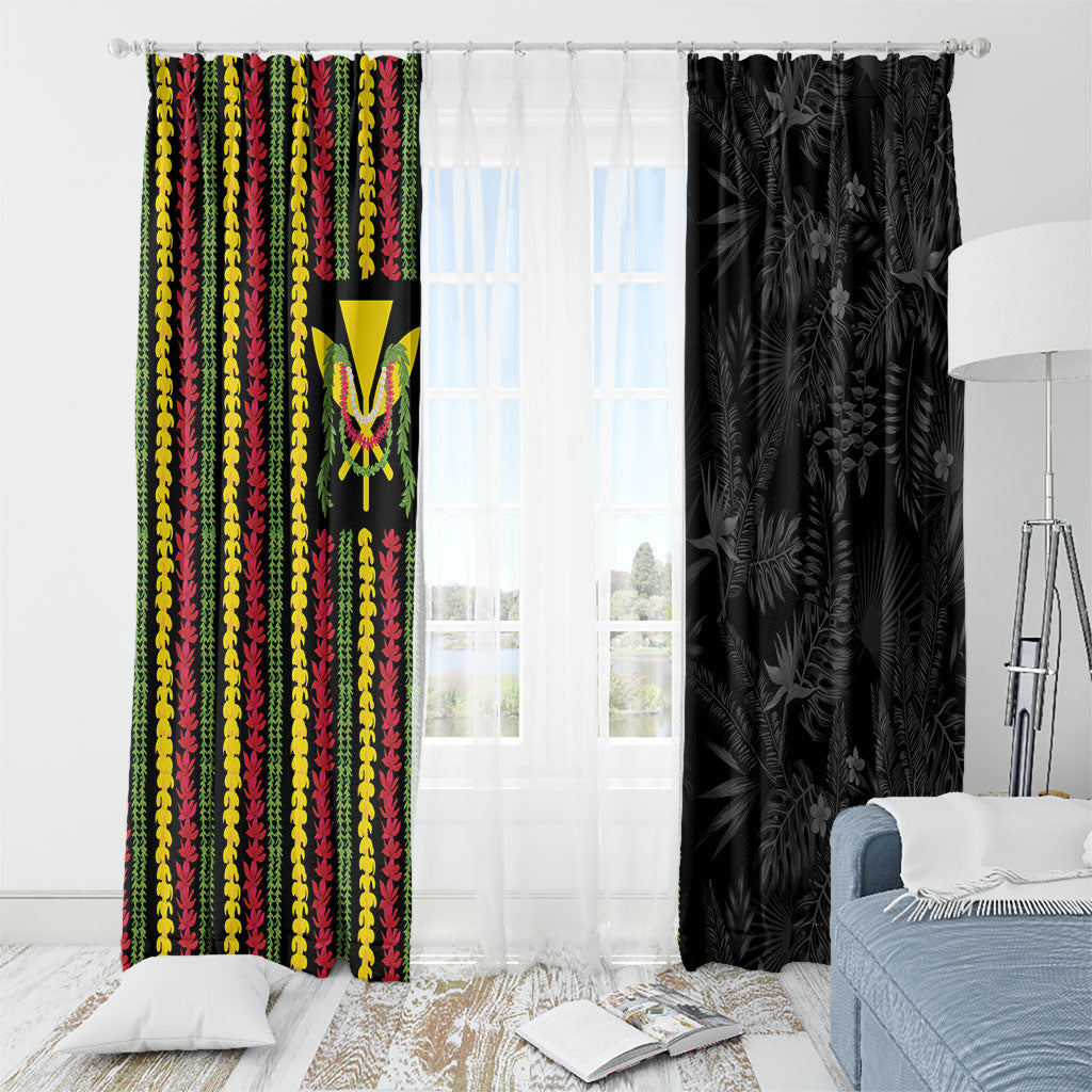Hawaii Lei Kanaka Maoli Flag Window Curtain Tropical Vibes