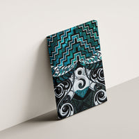 New Zealand Maori Canvas Wall Art Poutama Pikorua - Single Twist Paua Shell LT05 - Polynesian Pride