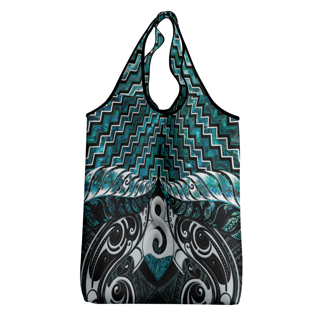 New Zealand Maori Grocery Bag Poutama Pikorua - Single Twist Paua Shell LT05 - Polynesian Pride