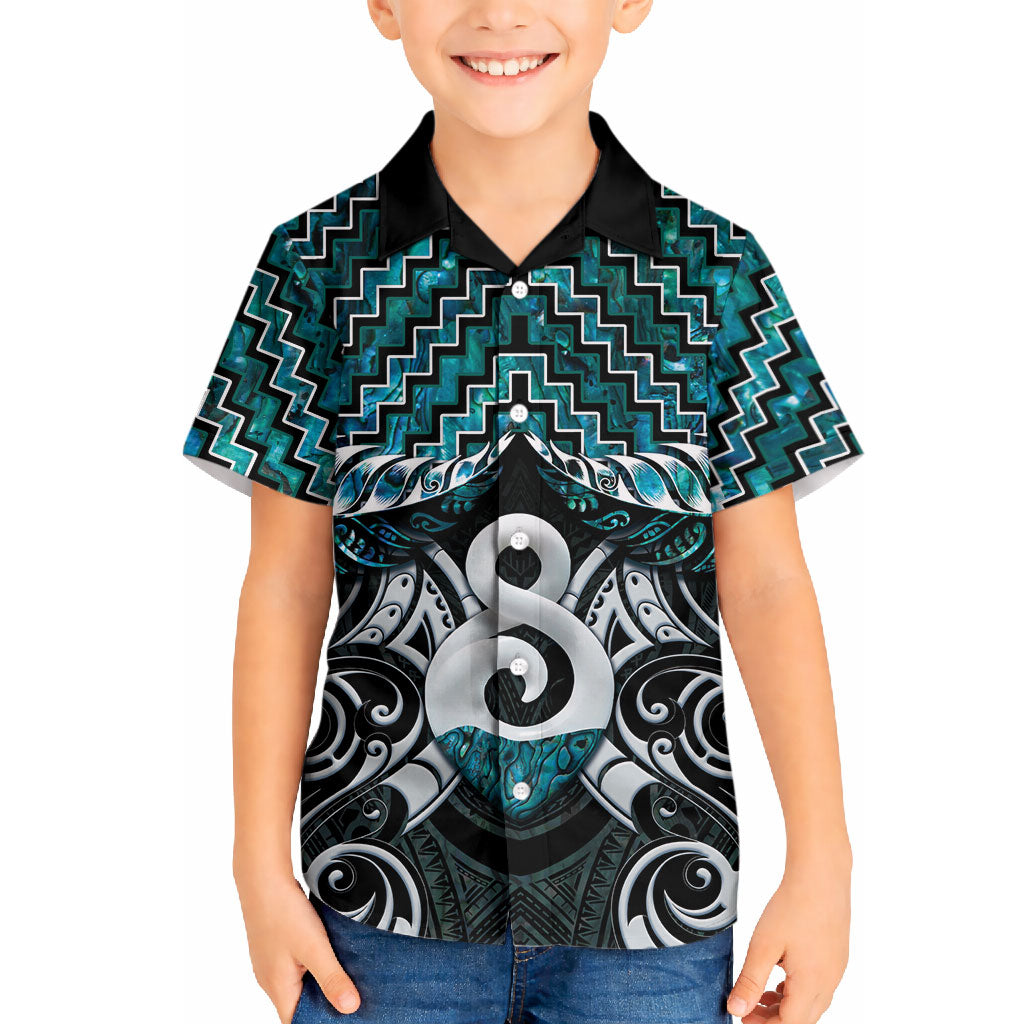 New Zealand Maori Hawaiian Shirt Poutama Pikorua - Single Twist Paua Shell LT05 - Polynesian Pride