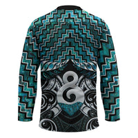 New Zealand Maori Hockey Jersey Poutama Pikorua - Single Twist Paua Shell LT05 - Polynesian Pride
