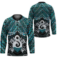 New Zealand Maori Hockey Jersey Poutama Pikorua - Single Twist Paua Shell LT05 - Polynesian Pride
