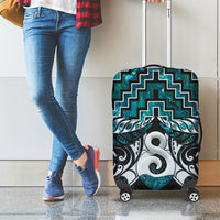 New Zealand Maori Luggage Cover Poutama Pikorua - Single Twist Paua Shell LT05 - Polynesian Pride