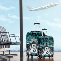 New Zealand Maori Luggage Cover Poutama Pikorua - Single Twist Paua Shell LT05 - Polynesian Pride