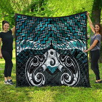 New Zealand Maori Quilt Poutama Pikorua - Single Twist Paua Shell LT05 - Polynesian Pride