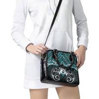 New Zealand Maori Shoulder Handbag Poutama Pikorua - Single Twist Paua Shell LT05 - Polynesian Pride