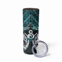 New Zealand Maori Skinny Tumbler Poutama Pikorua - Single Twist Paua Shell LT05 - Polynesian Pride