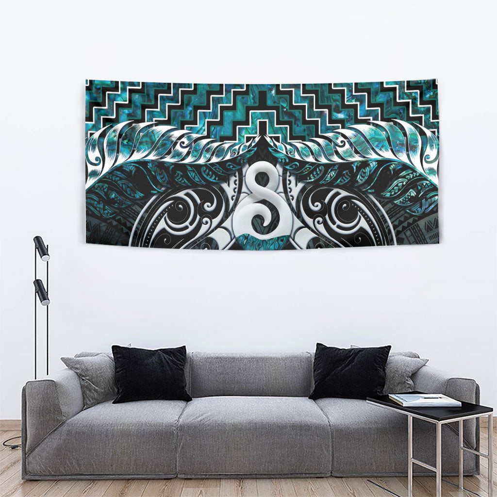 New Zealand Maori Tapestry Poutama Pikorua - Single Twist Paua Shell LT05 - Polynesian Pride