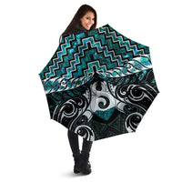 New Zealand Maori Umbrella Poutama Pikorua - Single Twist Paua Shell LT05 - Polynesian Pride