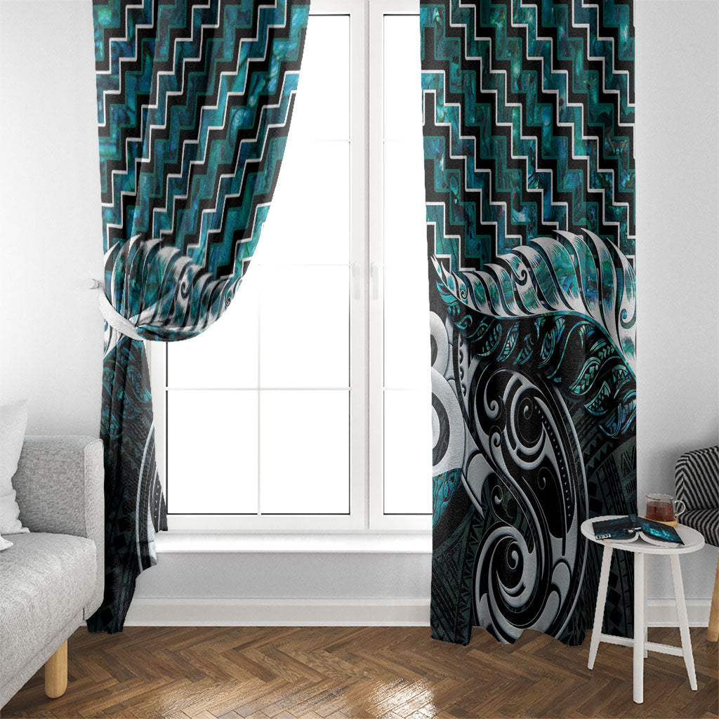 New Zealand Maori Window Curtain Poutama Pikorua - Single Twist Paua Shell LT05 - Polynesian Pride