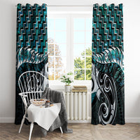 New Zealand Maori Window Curtain Poutama Pikorua - Single Twist Paua Shell LT05 - Polynesian Pride