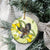 New Zealand Piwakawaka Fantail Bird Ceramic Ornament With Kowhai Flowers