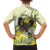 New Zealand Piwakawaka Fantail Bird Family Matching Long Sleeve Bodycon Dress and Hawaiian Shirt With Kowhai Flowers