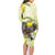 New Zealand Piwakawaka Fantail Bird Family Matching Long Sleeve Bodycon Dress and Hawaiian Shirt With Kowhai Flowers