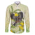 New Zealand Piwakawaka Fantail Bird Family Matching Off The Shoulder Long Sleeve Dress and Hawaiian Shirt With Kowhai Flowers