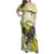 New Zealand Piwakawaka Fantail Bird Family Matching Off Shoulder Maxi Dress and Hawaiian Shirt With Kowhai Flowers