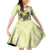 New Zealand Piwakawaka Fantail Bird Family Matching Off Shoulder Short Dress and Hawaiian Shirt With Kowhai Flowers