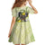 New Zealand Piwakawaka Fantail Bird Family Matching Off Shoulder Short Dress and Hawaiian Shirt With Kowhai Flowers