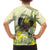 New Zealand Piwakawaka Fantail Bird Family Matching Short Sleeve Bodycon Dress and Hawaiian Shirt With Kowhai Flowers