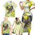 New Zealand Piwakawaka Fantail Bird Family Matching Short Sleeve Bodycon Dress and Hawaiian Shirt With Kowhai Flowers