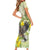 New Zealand Piwakawaka Fantail Bird Family Matching Short Sleeve Bodycon Dress and Hawaiian Shirt With Kowhai Flowers