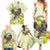 New Zealand Piwakawaka Fantail Bird Family Matching Summer Maxi Dress and Hawaiian Shirt With Kowhai Flowers