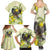 New Zealand Piwakawaka Fantail Bird Family Matching Summer Maxi Dress and Hawaiian Shirt With Kowhai Flowers