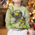 New Zealand Piwakawaka Fantail Bird Kid Ugly Christmas Sweater With Kowhai Flowers