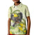 New Zealand Piwakawaka Fantail Bird Kid Polo Shirt With Kowhai Flowers