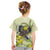 New Zealand Piwakawaka Fantail Bird Kid T Shirt With Kowhai Flowers