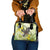 New Zealand Piwakawaka Fantail Bird Shoulder Handbag With Kowhai Flowers