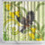 New Zealand Piwakawaka Fantail Bird Shower Curtain With Kowhai Flowers