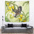 New Zealand Piwakawaka Fantail Bird Tapestry With Kowhai Flowers