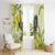 New Zealand Piwakawaka Fantail Bird Window Curtain With Kowhai Flowers